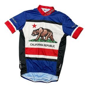 Voler California Republic State Cycling Jersey Mens Medium Polyester USA